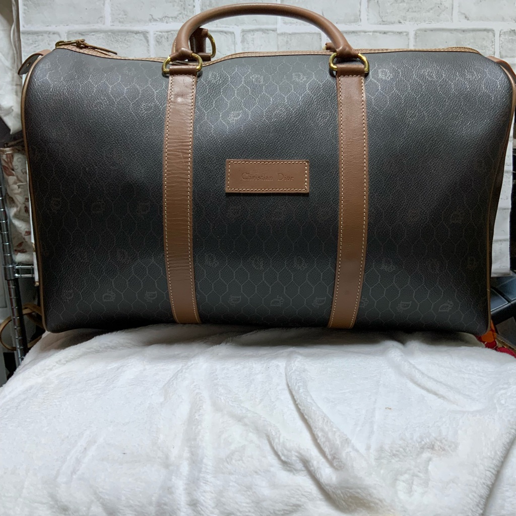 Dior Black And Brown Duffel Bag